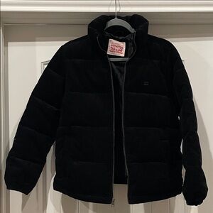 Levi Black Corderoy Puffer Jacket